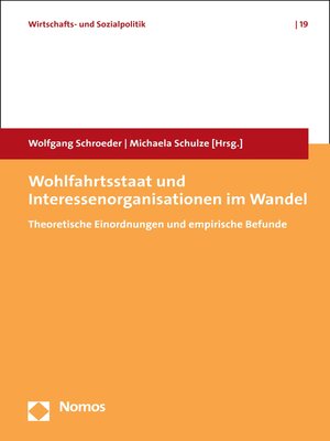 cover image of Wohlfahrtsstaat und Interessenorganisationen im Wandel